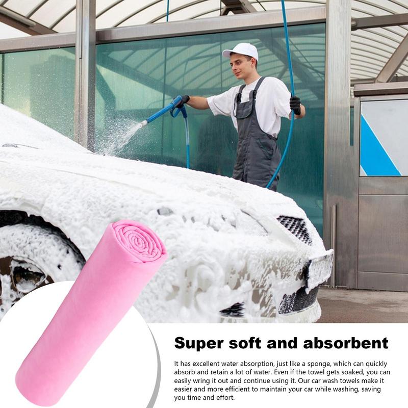 Car Drying Towel Strong Water Absorption Drying Towel Car Wipes Cleaner Rags 26x17 Inches Large Washing Rags Absorbent Cleaner