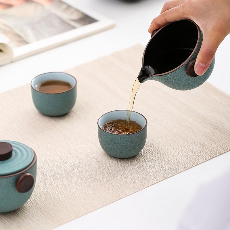 Portable Travel Tea Set Kung Fu Ceramics Teapot