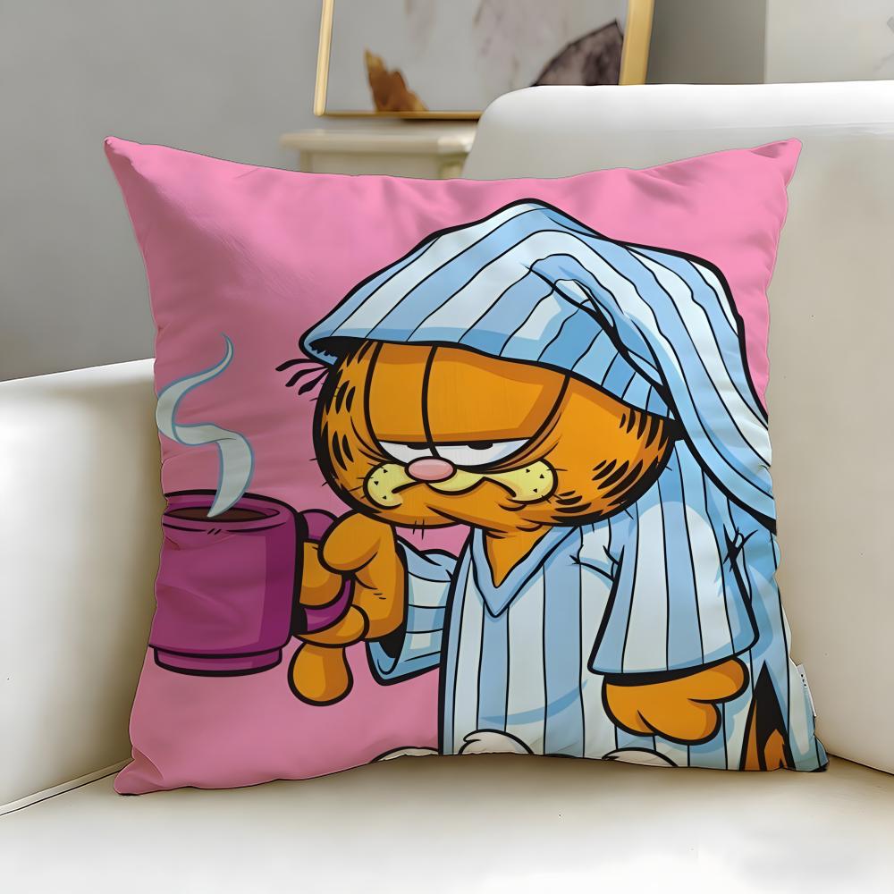 Federa Cuscino Classica Cartone Animato Garfield Morbida e Facile da Lavare – Versatile per Divano, Letto, Viaggio e Ufficio