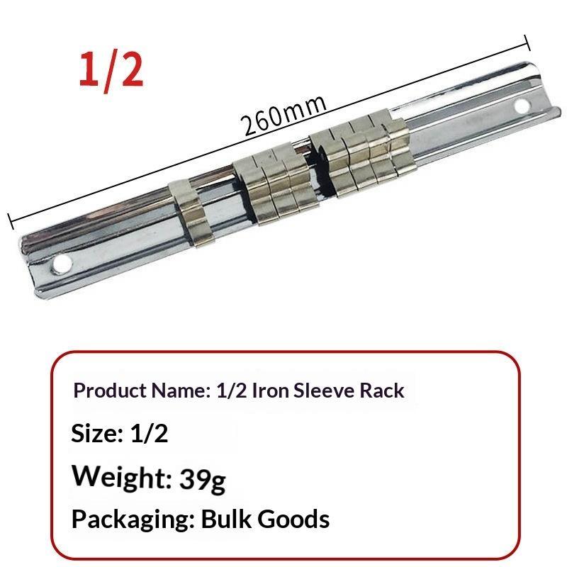 1Pc/3Pcs Set 8-Clip Socket Rack Holder For 1/4" 3/8" 1/2" Sockets – On-Rail Tool Organizer Storage For Loose Socket Storage