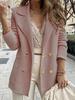 Women S Casual Long Sleeve Jacket Short Texture Top Autumn Winter