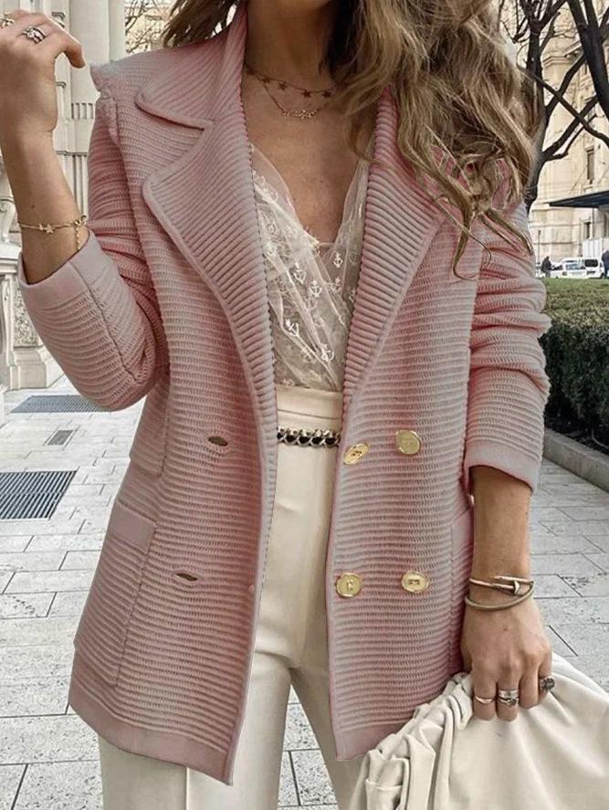 Women S Casual Long Sleeve Jacket Short Texture Top Autumn Winter