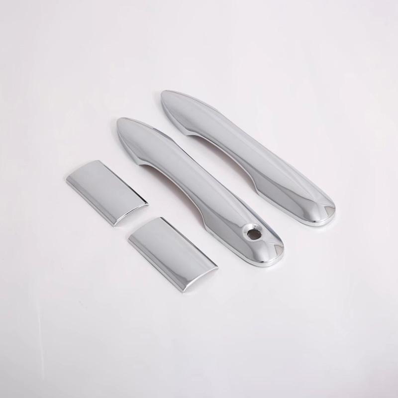 Abs Carbon Fiber Chrome Door Handle Molding Trim Cover For Toyota Hiace 2019-2025 H300 Series Handle Chrome