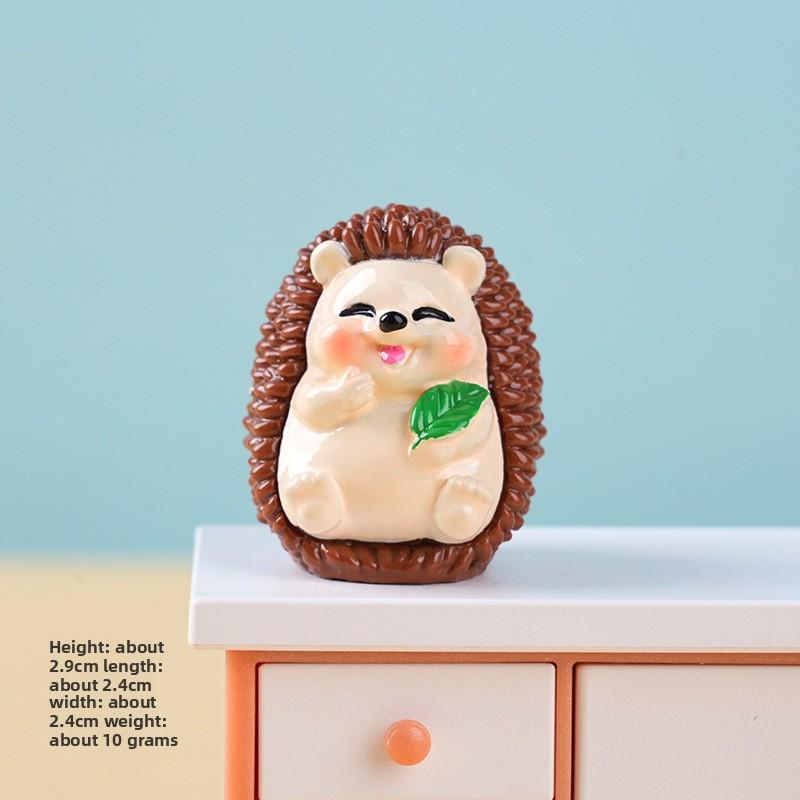 Miniature Landscape Hedgehog Decoration and Display - Cute Small Figurines, Realistic Animal Resin Handicrafts, Tabletop Ornaments