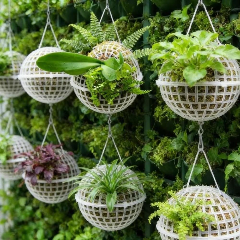 5Pcs Reusable Empty Porous Suspension Ball Plastic Biological Floating Cage Indoor Outdoor
