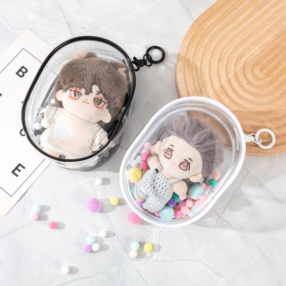 with Keychain Cotton Doll Display Bag PVC Cotton Doll Storage Bag  Bag Organization