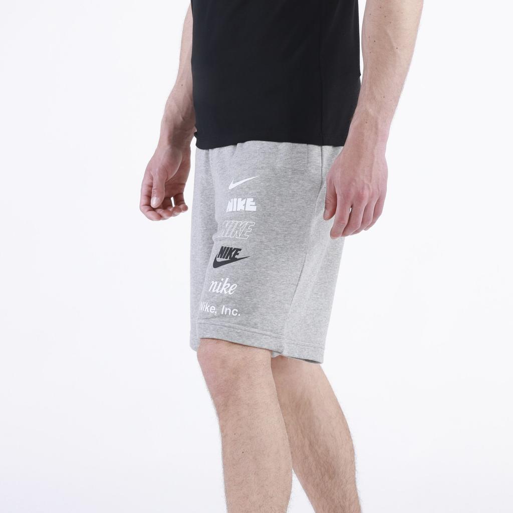 Nike Letter Print Drawstring Straight Shorts Men Bottoms Dark-Grey FB8831-063