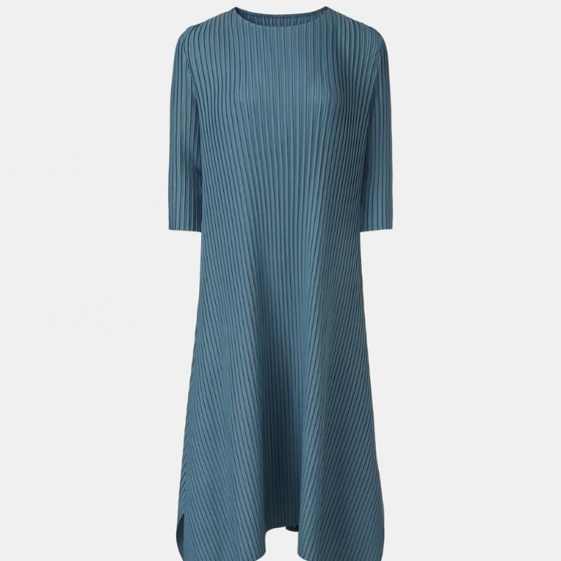 PleAts Me A Line Elbow Sleeve pleAted Dress Epops026003