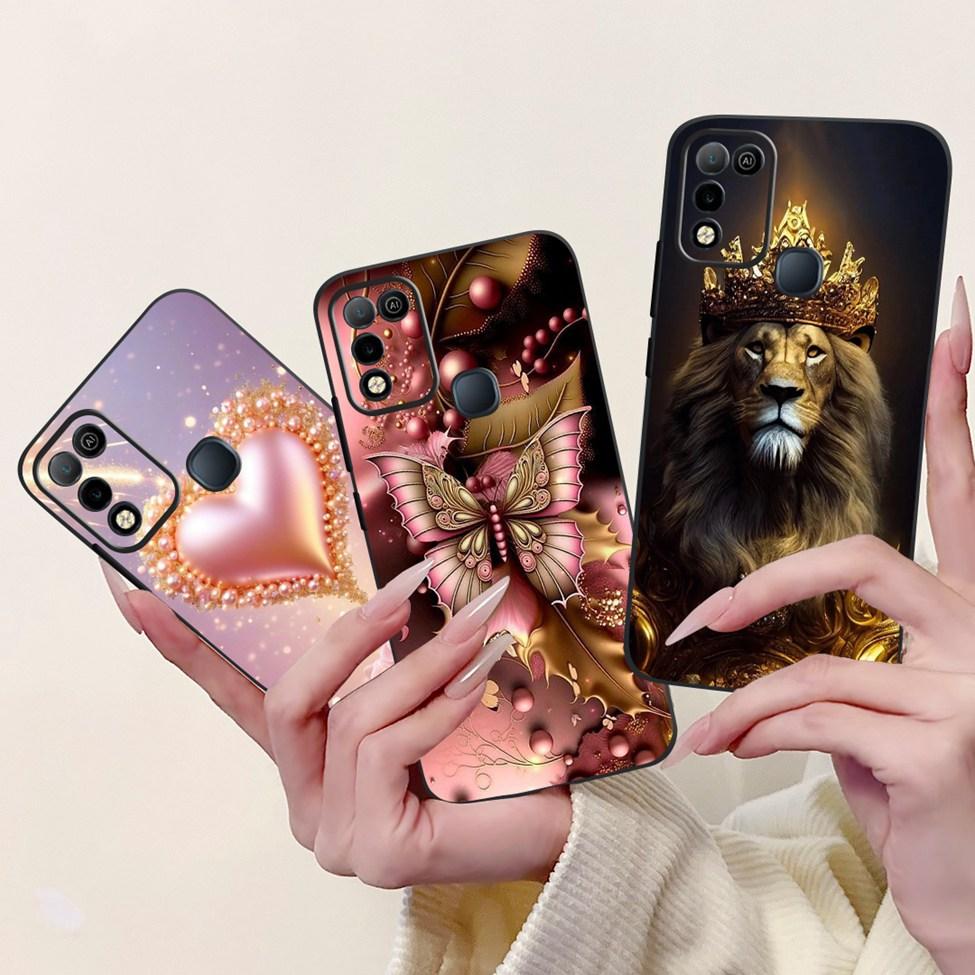 For Infinix Hot 10 X682C 10s X689B 10play X688C Back Cover For Infinix Hot 10 Play Case Shockproof Fashion Cute Cartoon Silicone