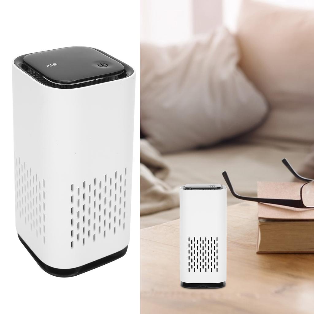 Mini Air Purifier Cleaner Mute Negative Ion Filter USB Power Supply 5V for Home Car