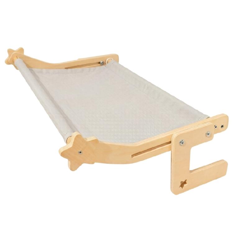 

Contemporary Furniture Suspended Bed Crafted With Wood Frame And Cotton substance For Everyday Use серый
