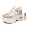 European station platform dad shoes women's 2025 autumn new fashion polished breathable mesh heightening sports and leisure shoes