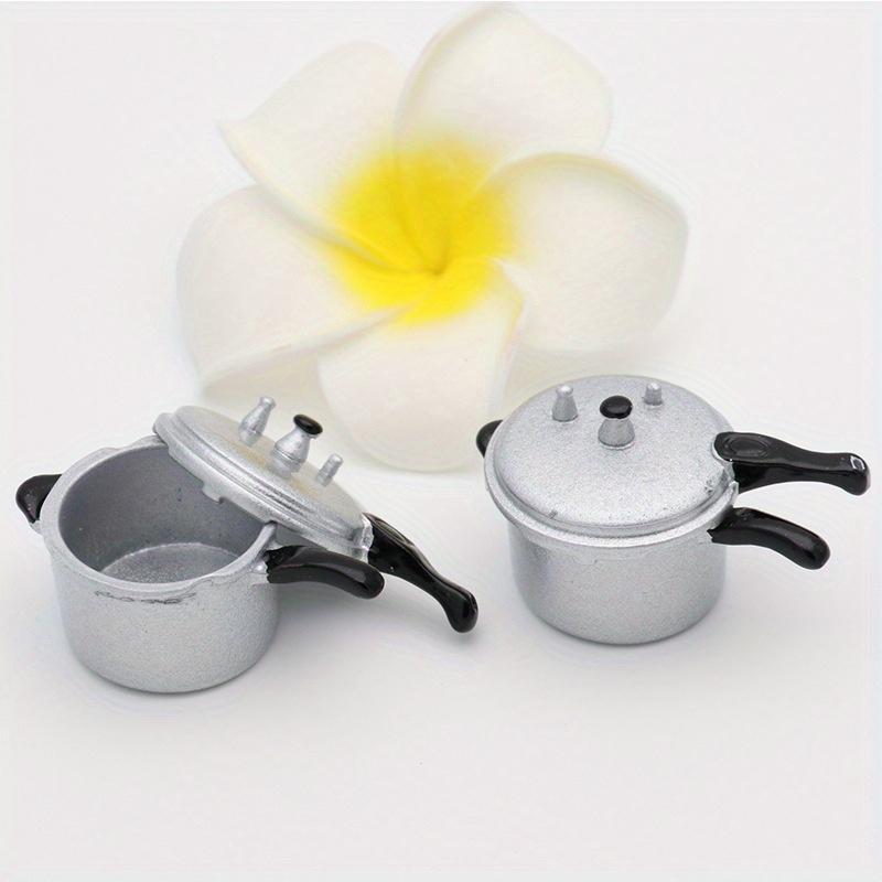 1PC Cooking Utensil Pressure Cooker Autoclave Simulation Kitchen Tools 1:12 Scale Dollhouse Miniature Kitchen