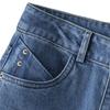 Women's High-Waist Washed Slim-Fit Jeans