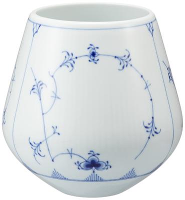 Importierte Royal Copenhagen Blumenvase, geriffelt blau, M, Höhe 15 cm, Hochzeitsgeschenk, 1016771 [Reguläres Produkt]