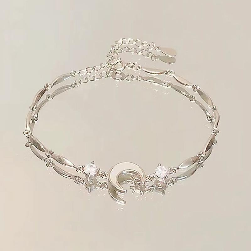 Cherry Blossom Bracelet For Women Girls Shiny Flower Bowknot Charm Bracelets Bangles Party Jewelry Accessories Gifts