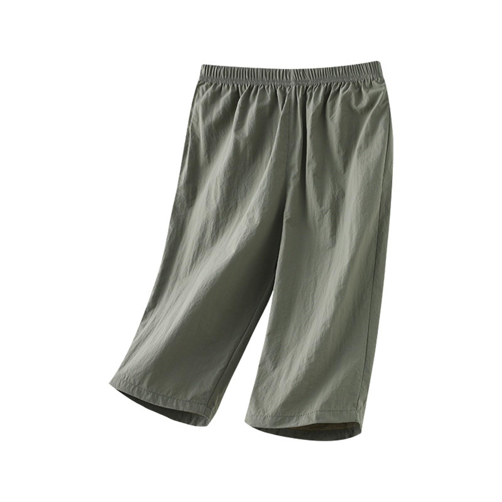 

Летние детские брюки, тонкие, средние и большие, для девочек и мальчиков, повседневные брюки средней длины 140