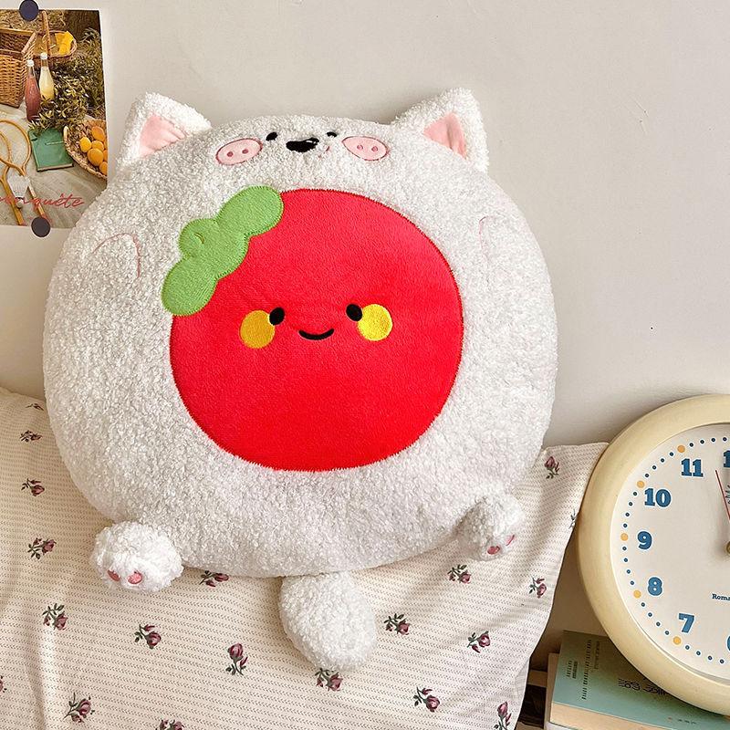 

Creative Soft Fruit Puppy Pillow Plush Toy West Highland Doll Home Sofa Pillow Cushion Ragdoll 38*36cm（0.4kg） суничний