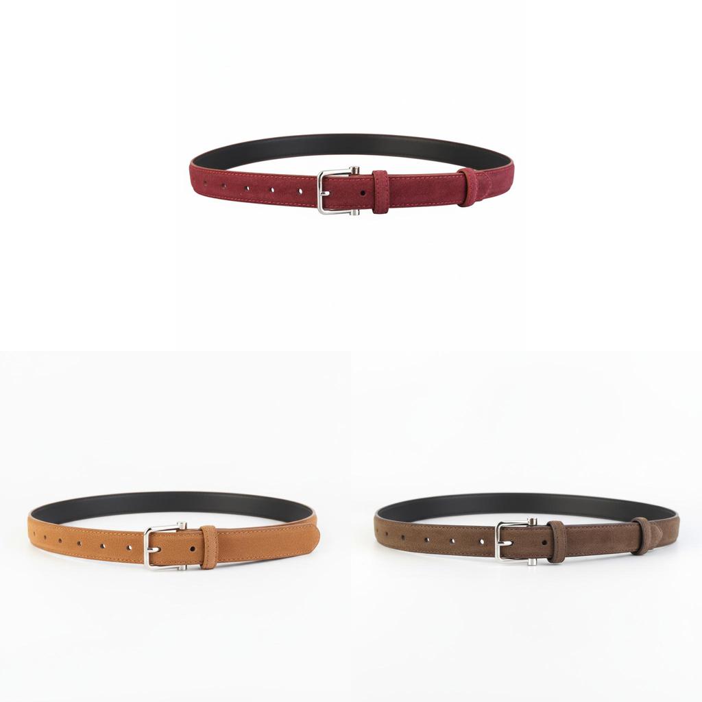 Classic Leather Womens Belt With Alloy Buckle For Casual And Office Wear
