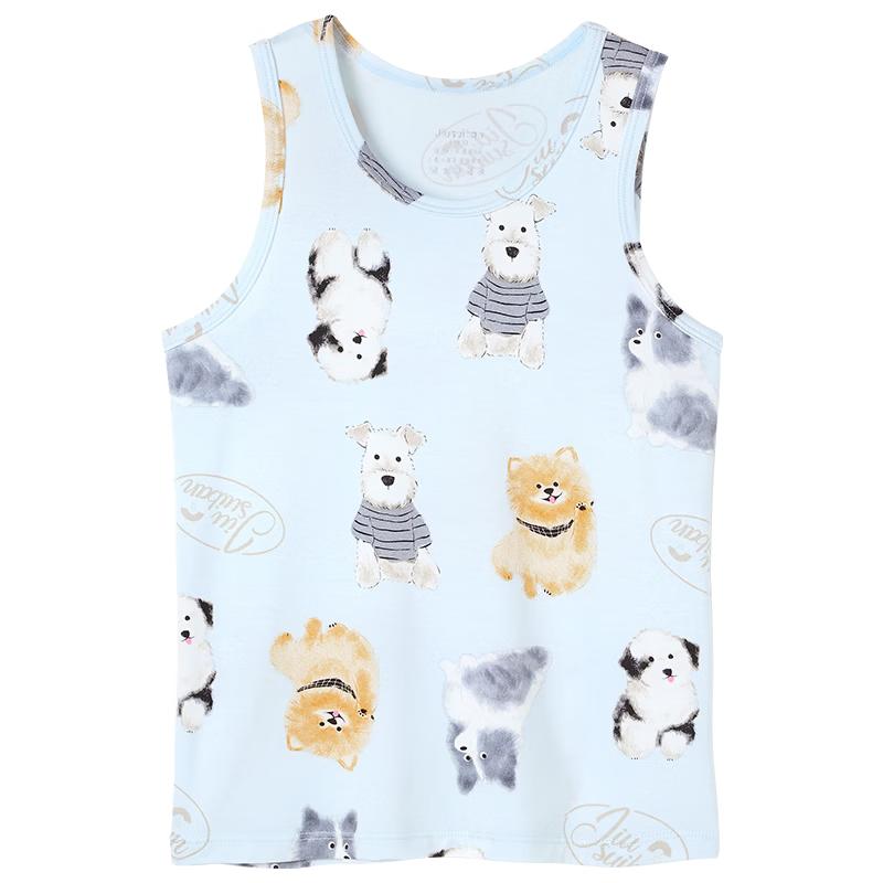Jiusuiban Boys  7A Antibacterial Cartoon Dog Cooling Vest Top 160