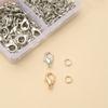 601Pcs/Set Lobster Clasps Hooks Connectors Jump Rings For Bracelet Necklace Chain DIY Jewelry Making Findings