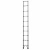 12,5ft Teleskopický rebrík – Robustný skladací predlžovací rebrík so zamykacím systémom, nosnosť 330 libier pre domácnosť, karavan, vonkajšie použitie