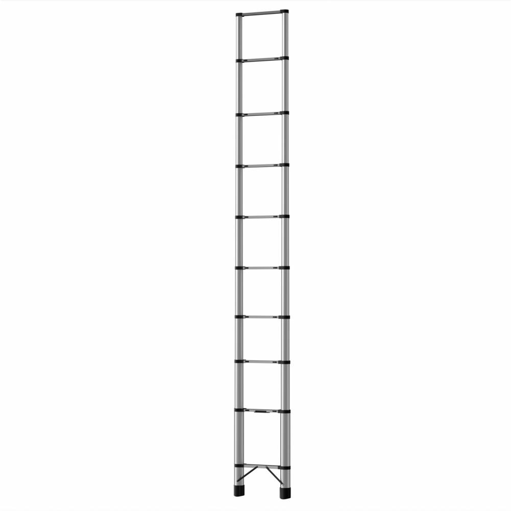 12,5ft Teleskopický rebrík – Robustný skladací predlžovací rebrík so zamykacím systémom, nosnosť 330 libier pre domácnosť, karavan, vonkajšie použitie