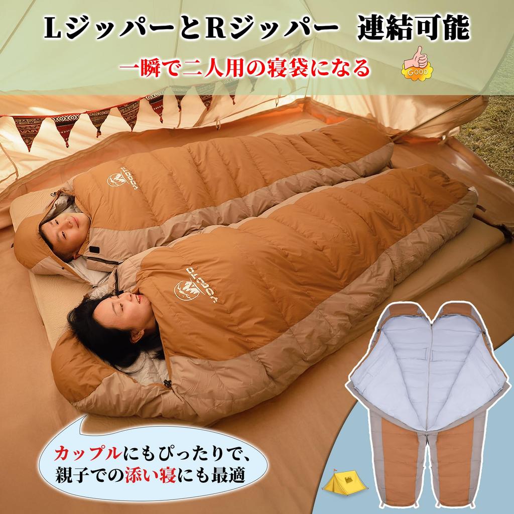Sac de Couchage Duvet pour Momie Premium Eau Tremblement de Terre Évacuation Couchage Résistant au Froid Température Couchage en Cas de Catastrophe Sac de Rangement Inclus [YOGOTO]