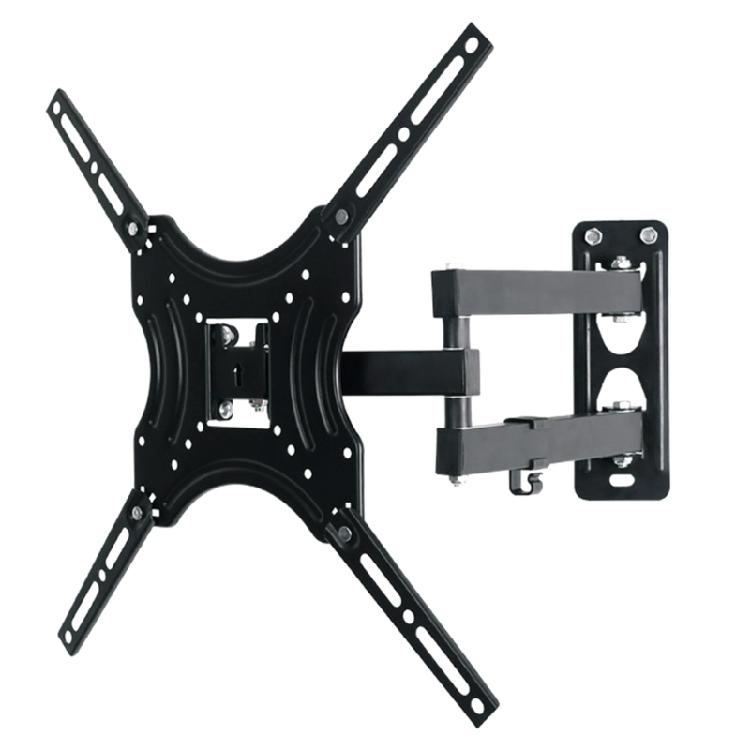 Heavy Duty Steel TV Wall Mount Holder with Adjustable Arm Tilt and Adjust for 26-55inch Flat Panel Displays Black