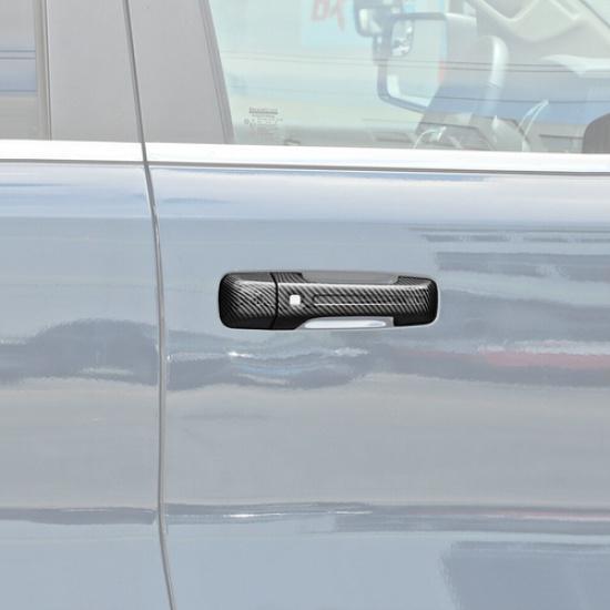 Car Door Handle Cover Trim For Dodge Ram 1500 -2025 Accessories Carbon Fiber