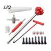 TR414 Valve Stems 23Pcs Tire Stem Tool Set, Quick Change Installer Kit with TR413/TR414 Repair Stems, 4-Way Core Removal for Cars Motorcycles