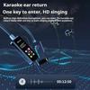 Bluetooth 5.4 Kopfhörer mit HD-Bildschirm Drahtlose Headsets Nackenband HiFi Stereo-Kopfhörer Geräuschreduzierung Ohrhörer für Live