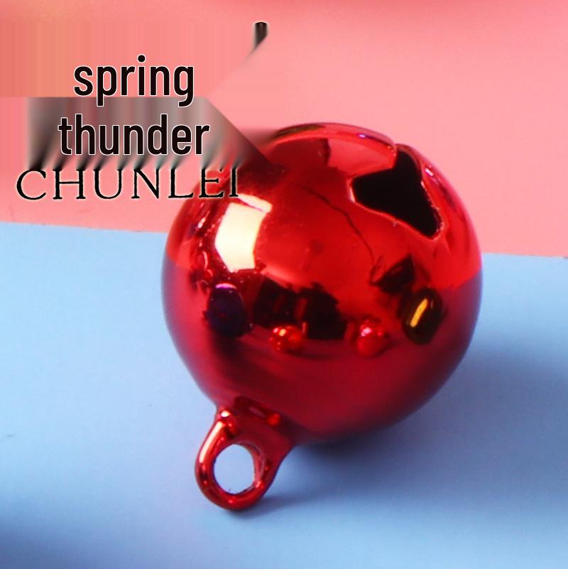 18 mm Färgstark Galvaniserad Husdjurshalsbandsklocka - Julprydnad Vakuumpläterad Järnklocka