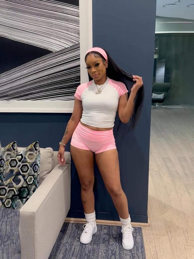 European-American Street Style Color Block Raglan T-shirt & High Waist Shorts Set - 2026 Hot Girl Casual Wear