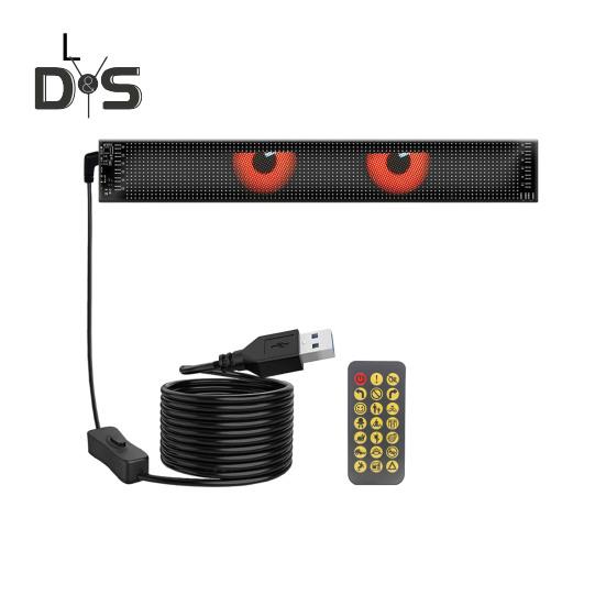 Bunte Augenlampe, flexibler weicher Bildschirm für Fenster, dynamische LED-Leuchten zum Selbermachen, Smartphone-Steuerung, wasserdichte LED-Augen für Autofenster