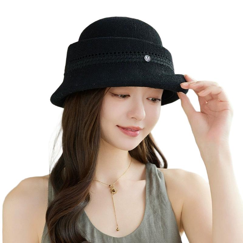 Summer High-End Hepburn-Style Hat For Women Fresh And Fashionable Bucket Hat Trendy Fisherman Hat