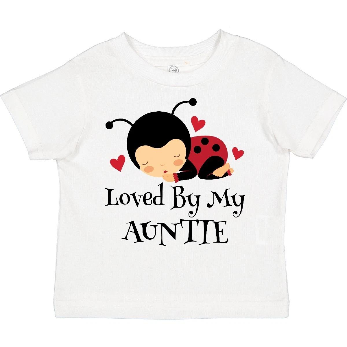 Inktastic Loved By My Auntie Ladybug Toddler T-Shirt Aunt Niece Nephew Kids Cute 130
