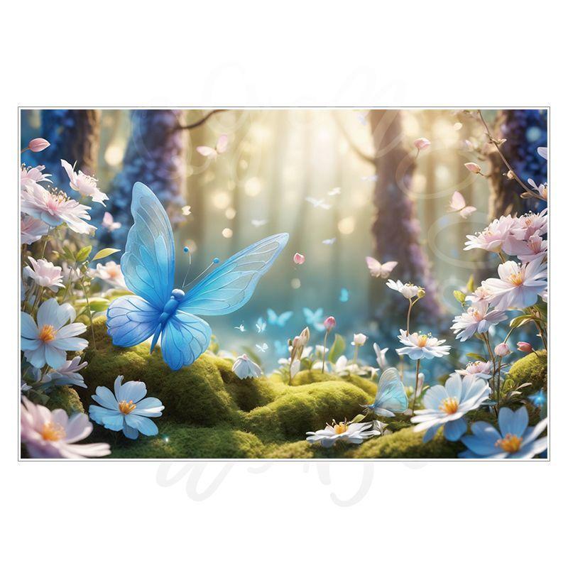 Spring Green Forest Photography Backdrop Fairy Princess Pet Landscaping Photo Backdrop