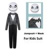 Vánoční Jack Cos Oblek Skeleton Jack Halloween Cosplay Kostým Jevištní představení Kostým