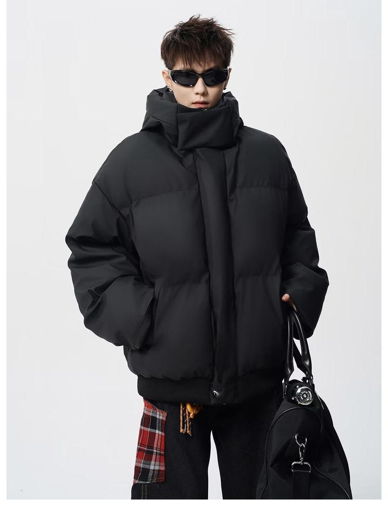 American Retro Hooded Thickened Winter Puffer Jacket 2025