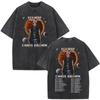 Rapper Chris Brown Eclipse Tour Merchandising Concerto Maglietta Lavata Vintage Regali per Fan Uomo Donna Moda Hip Hop Magliette Oversize