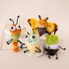 Creative Insect Doll Plush Toys Cute Funny Moth, mosquito, cicada, dragonfly, pink butterfly Pendant for Home Decoration Gift