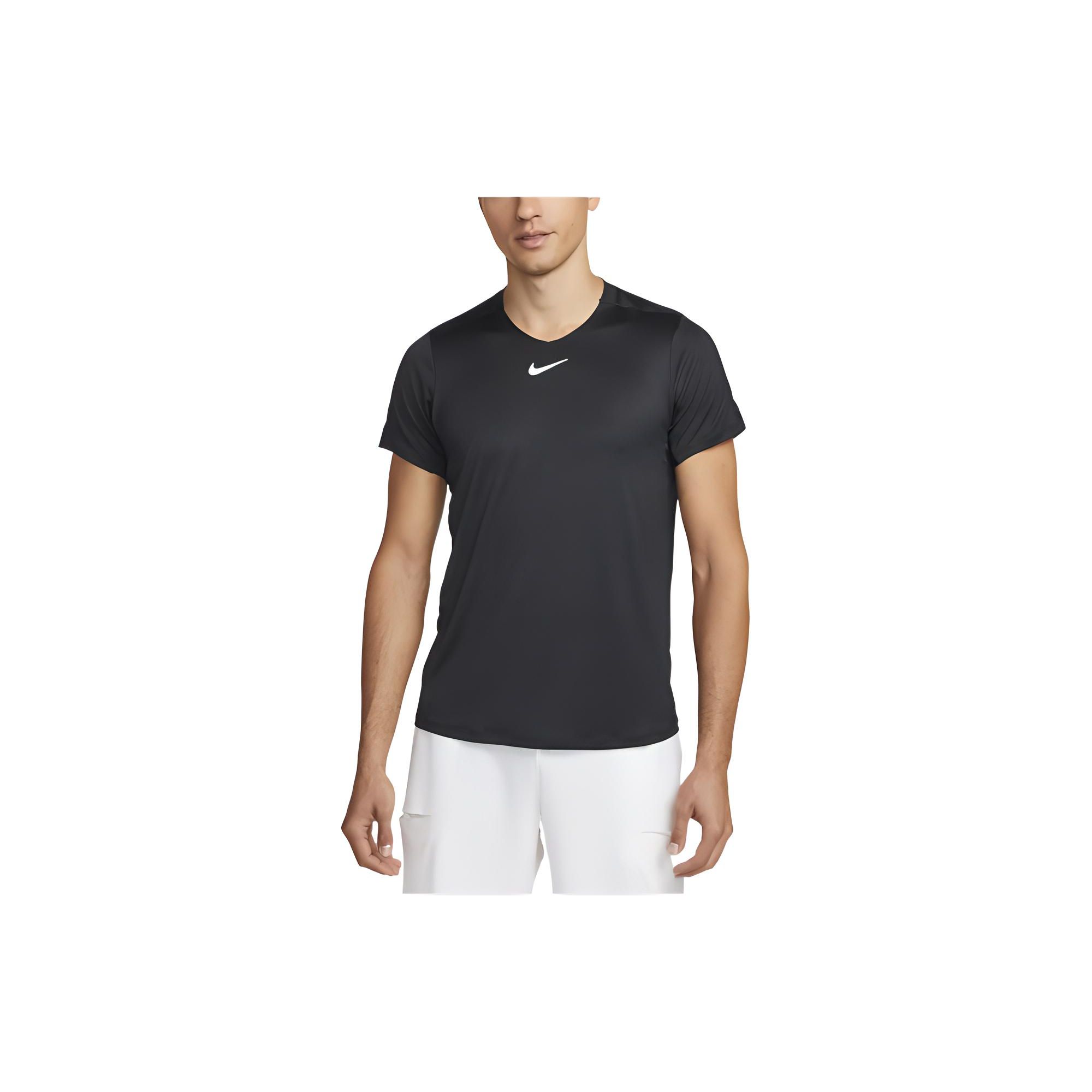 Nike Solid Color Logo Print Crew Neck Short Sleeve T-Shirt Men tops Black DD8318-010 M
