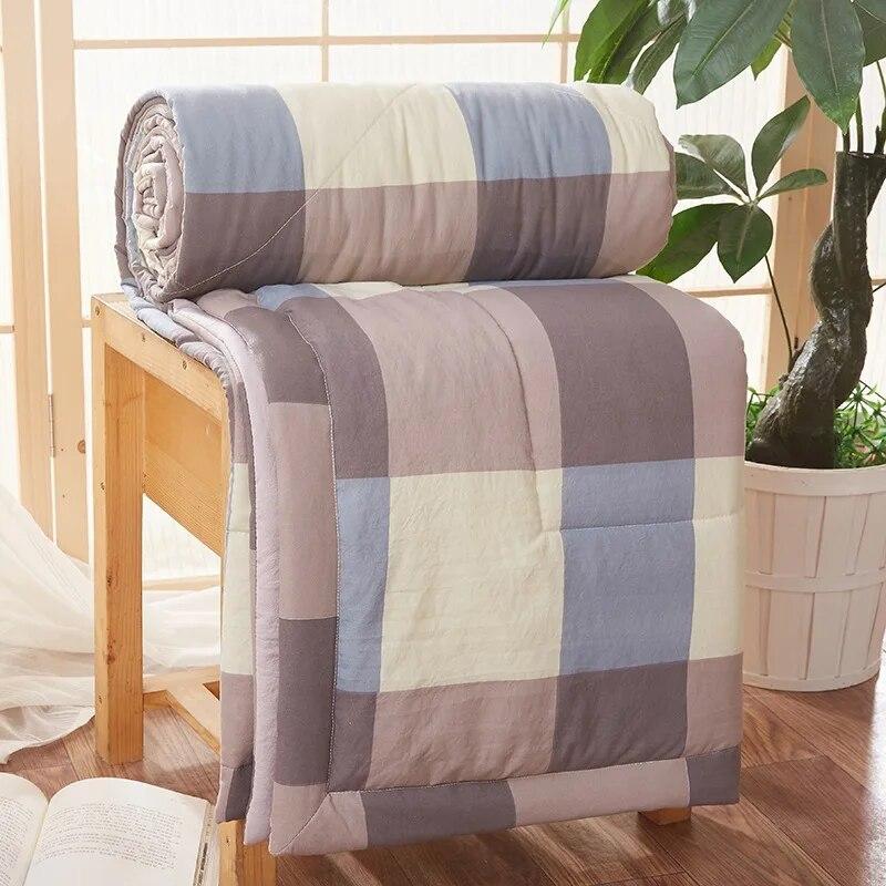 Japonská tenká prošívaná letní chladivá deka Domácí textil Queen Double Quilted přikrývka Měkká lehká prošívaná deka s klimatizací