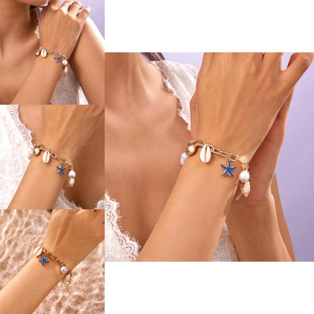 Bohemian Beach Shell Jewelry Summer Fashion Pearl Bracelet For Women