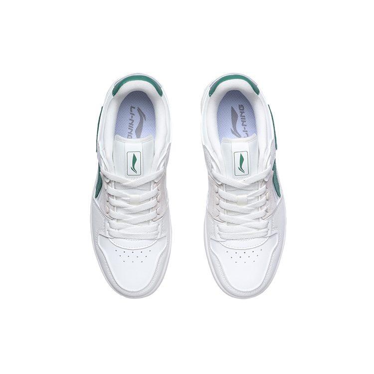 Li Ning Tianji Collection Slip Resistant, Abrasion Resistant, Lightweight Low Top Skateboard Shoes Women's White Green AGCP362-15