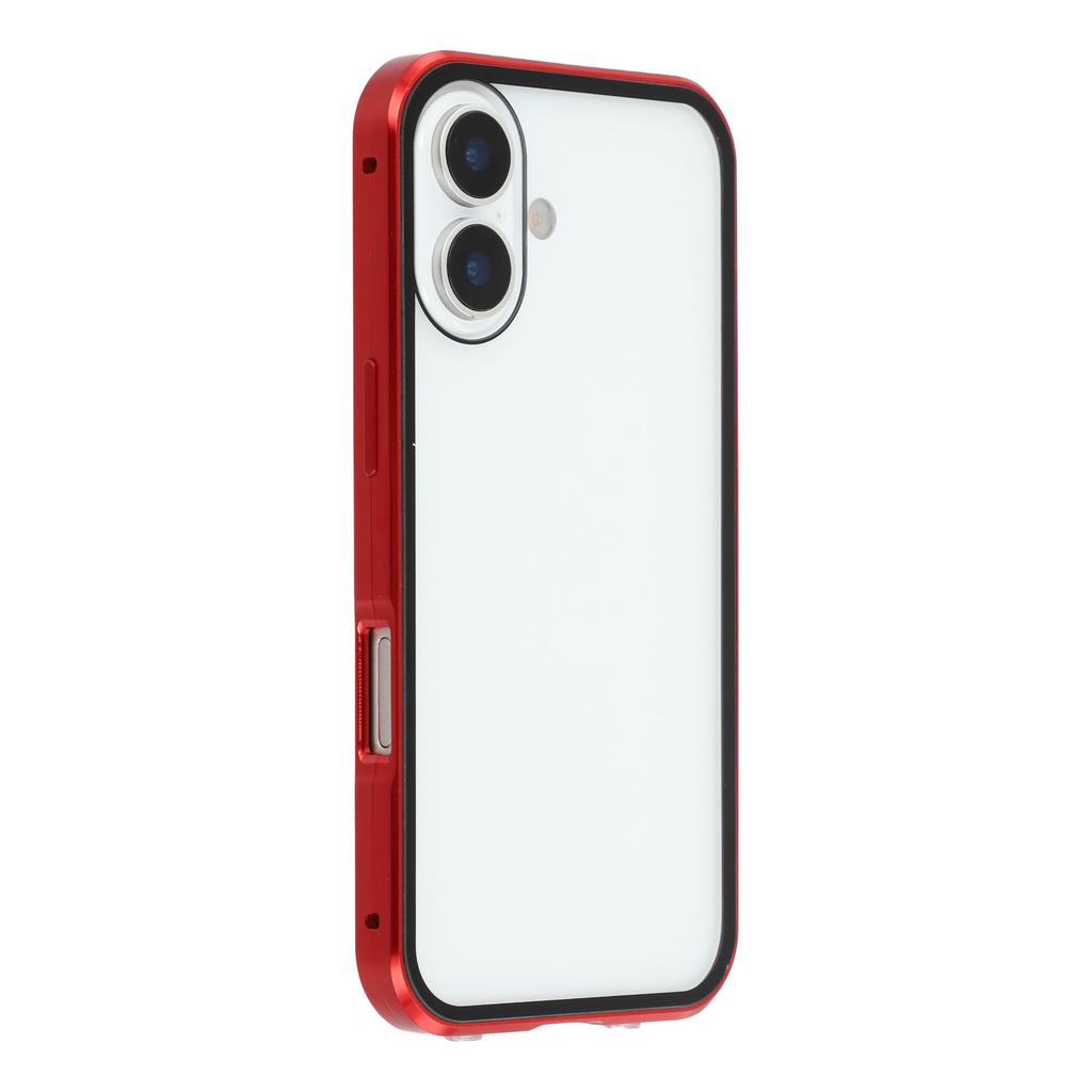 For iPhone 17 Case with Anti-Spy Screen Protector Tempered Glass Metal Phone Cover Magnetic Clasp