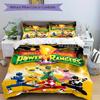 Juego de Ropa de Cama de 3 Piezas Mighty Morphin Power Rangers - 1 Funda de Edredón Suave + 2 Fundas de Almohada, Adecuado para Todas las Estaciones.F040