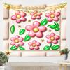 Dreamy Pastel Cloud Tapestry, Colorful Candy Sky with Glitter Stars Design, Bohemian Wall Art for Teen Room & Nursery