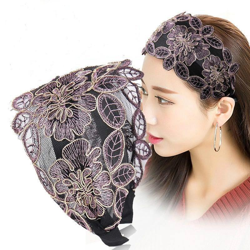 Women Fashion Elegant Cloth Knotting Fashion Leaves Wide Hairband Headband Hair Accessories Hair Ring